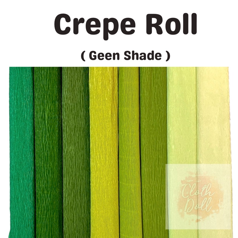 Premium Crepe Paper Roll Green shade Shopee Philippines