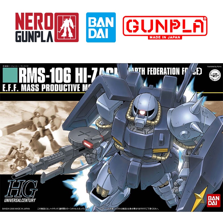 Bandai Gunpla HG UC 1 /144 Hi-Zack Earth Federation Force Assembly ...