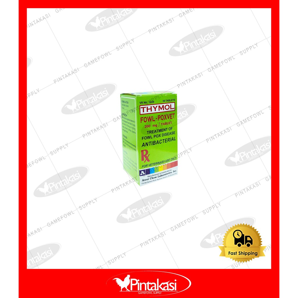 Arvet Chem Thymol Fowl - Poxvet 50 tablets Antibacterial Treatment of ...