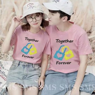 New Cotton Couple T-shirt High Quality 2 In 1 Cod 