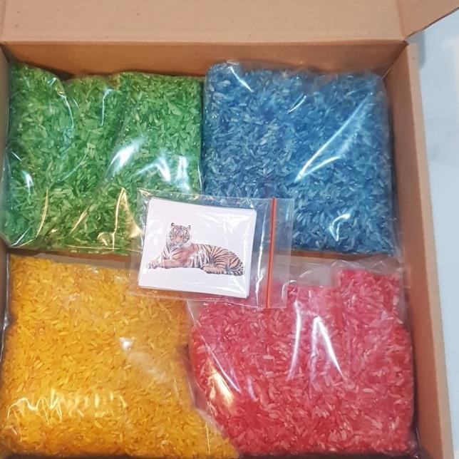 J Sensory Play Rainbow Rice / Color Rice / Sensory Toy (Latest Model ...