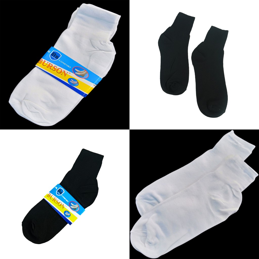COD DVX #4928 Basic Antislip Black White Sports Ankle Socks Unisex ...