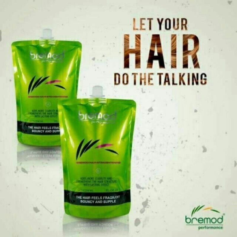 Bremod Rebonding Hair (milk) Rebonding Straight Set 1250ml Shopee