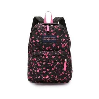 Black and best sale pink jansport backpack