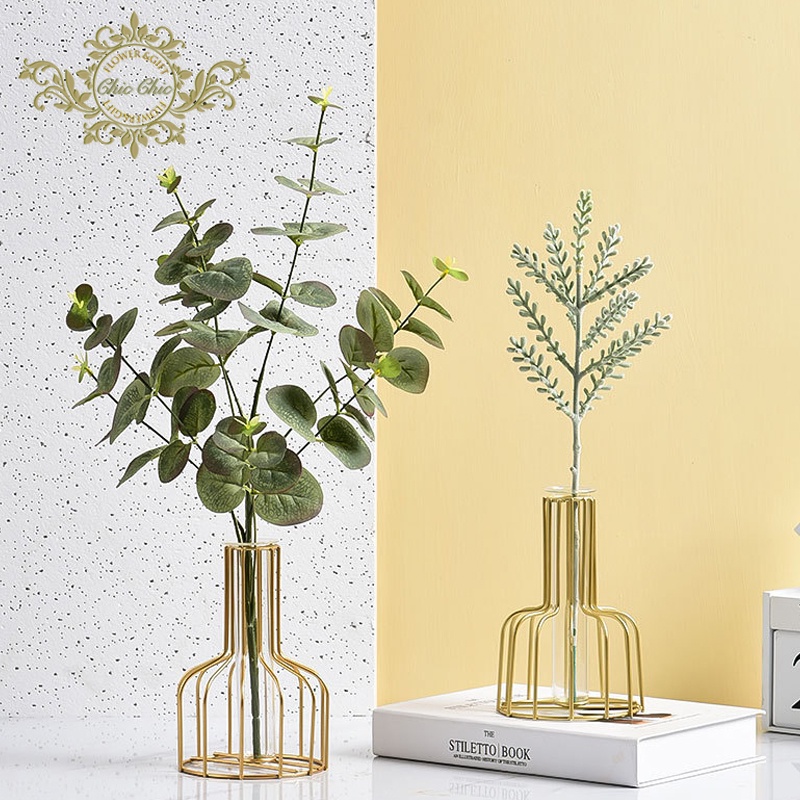 Metal Vase With Cube Gold Vase Home Decor Shopee Philippines