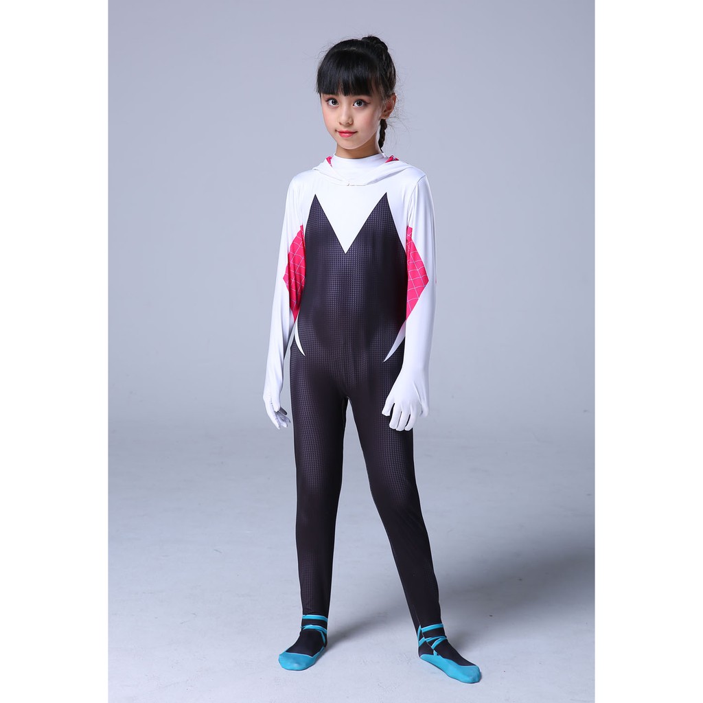 2019 Into the Spider-Verse New Design Gwen Stacy Spidergirl Costume ...