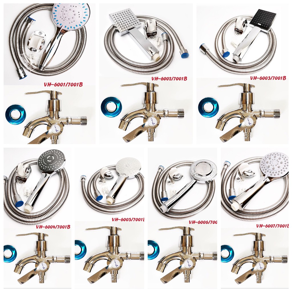 V HORSE* Shower Set W/FaucetTelephone Shower Head w/150cm Hose, w/VH