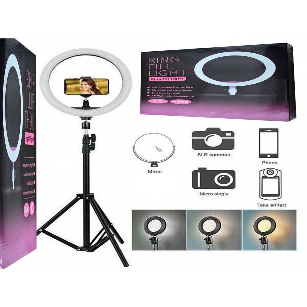 LED RING FILL LIGHT 26CM 3 COLORS Selfie LED Ring Light Photo Studio ...