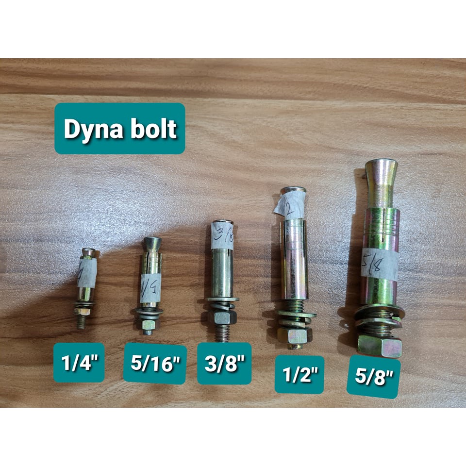 Dyna Bolt / Concrete Expansion Bolt 1/4" 5/16" 3/8" 1/2" 5/8" (per pc
