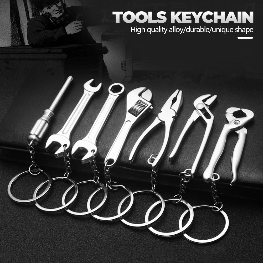 Creative Multifunction Mini Metal Wrench Tools Keychain Portable