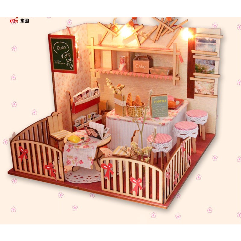 Diy MINIATURE GARDEN RESTAURANT BM524 PUZZLE CRAF (DO IT YOUR SELF