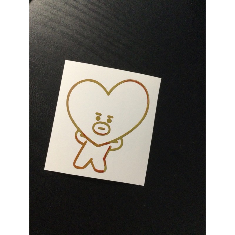 Bt21 Bts Holographic Vinyl Decals Stickers Shopee Philippines 8196