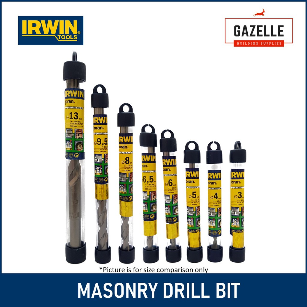 Irwin Masonry Drill Bit Chrome Vanadium Shaft Bits - Sold Per Piece ...