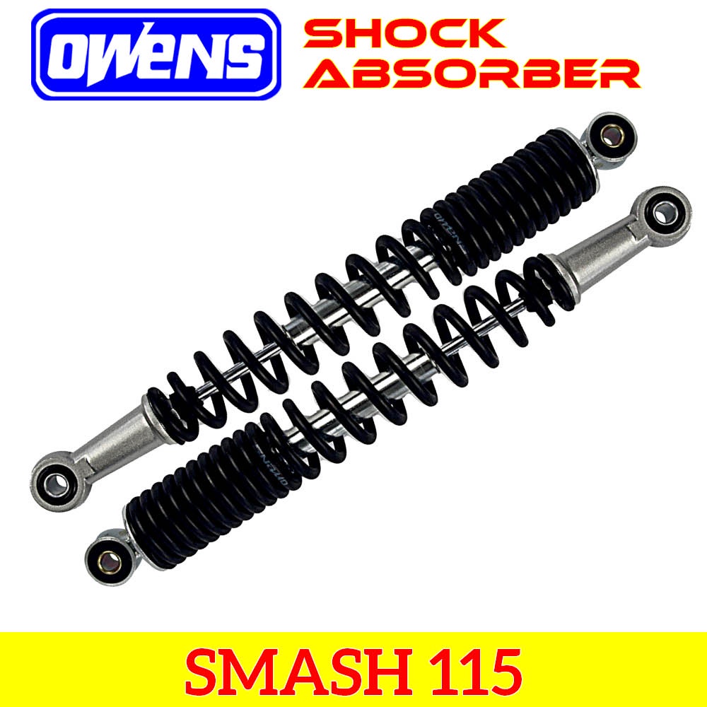 SMASH 115 Black Matte Owens Motorcycle Rear Shock Absorber (Pair