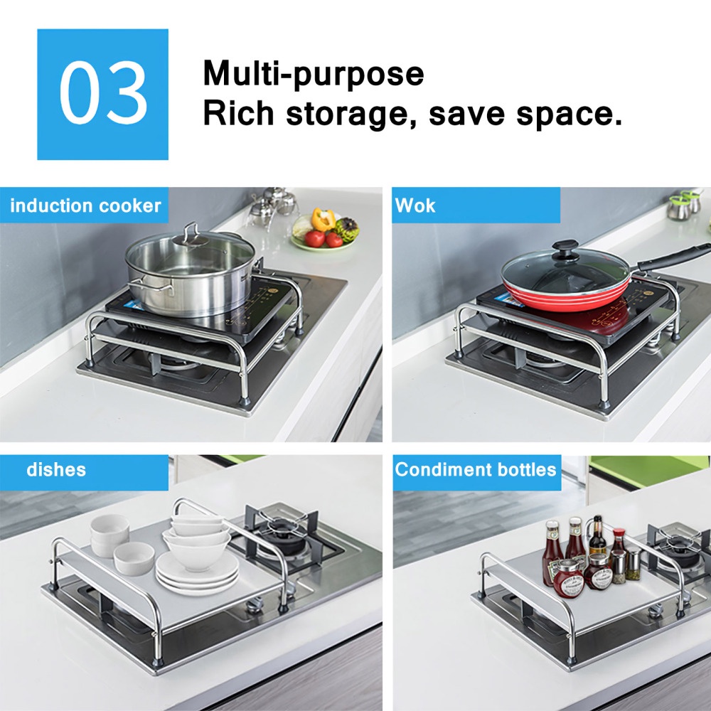 Stainless Steel Induction Cooker Stand Bracket Gas Stove Rack Cover ...