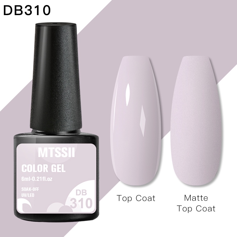 6ml MTSSII Glitter Nude Color Gel Nail Polish Soak Off UV LED Nail Art ...