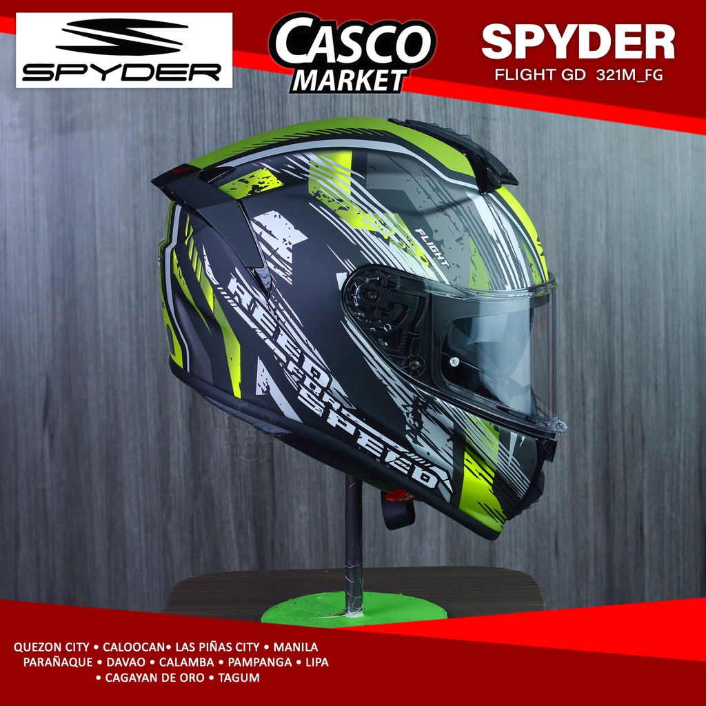 SPYDER FLIGHT REED SERIES FULL FACE DUAL VISOR MOTORCYCLE HELMET