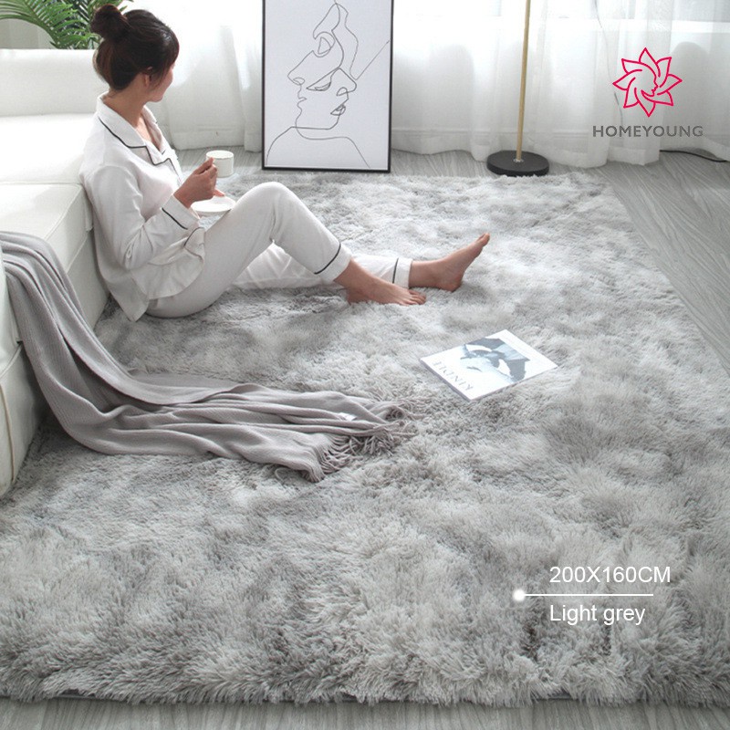 Homeyoung 200x300cm 7x10ft Soft Faux Shaggy Area Floor Rugs Carpet