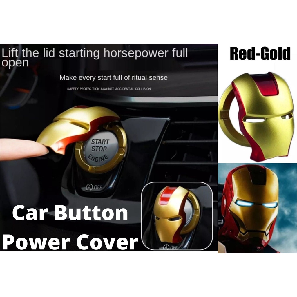 Iron Man Start Push Button Power Interior Engine Cover Ignition Switch ...