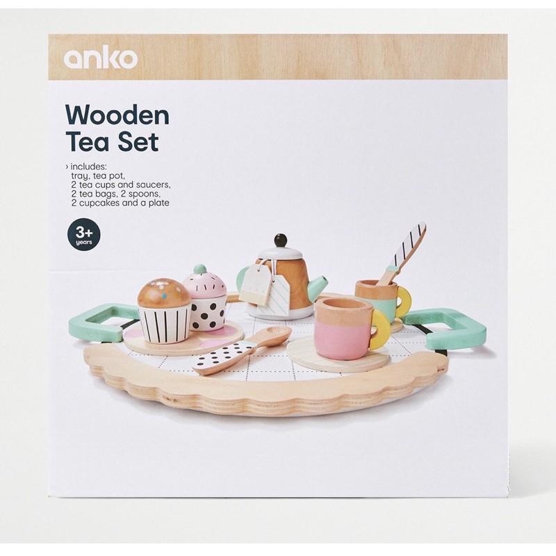 Kmart wooden store tea set