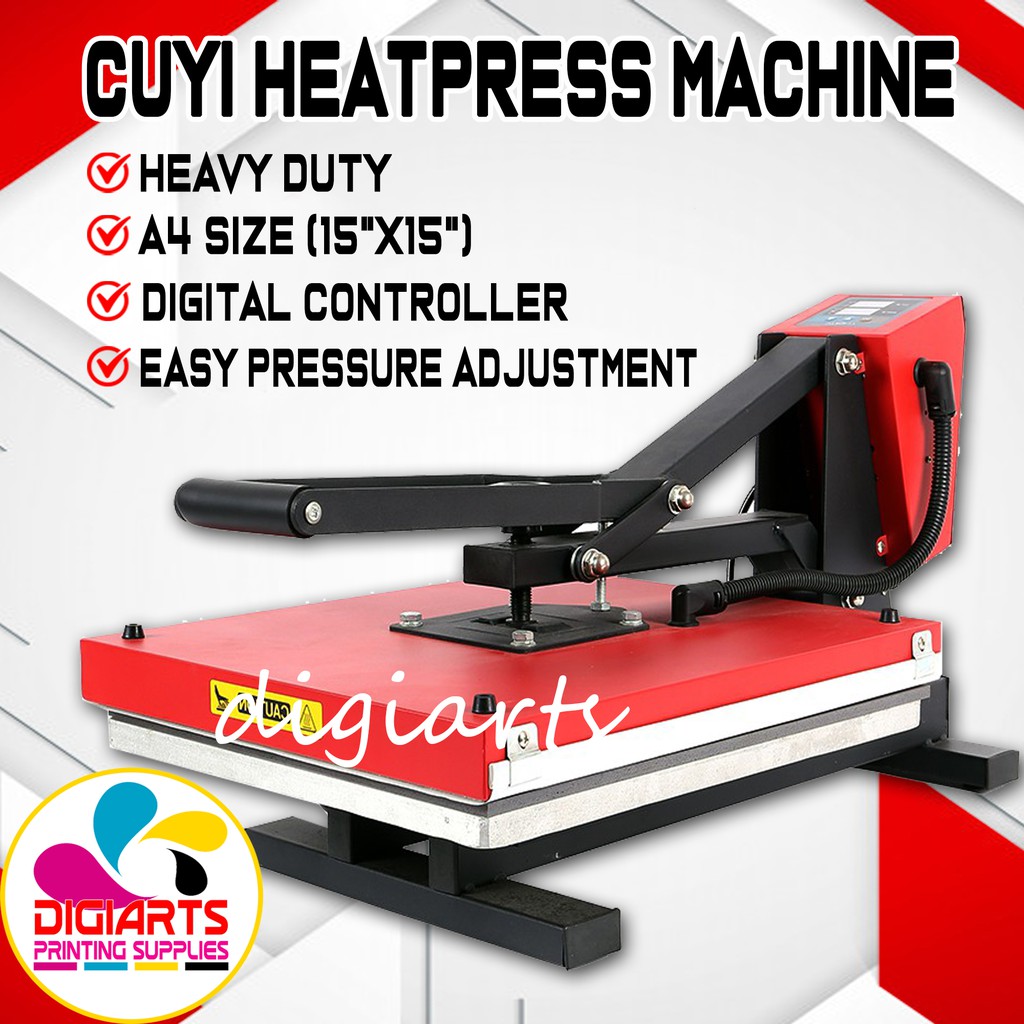 CUYI HEAT PRESS MACHINE HEAVY DUTY A4 SIZE (15"X15") Shopee Philippines