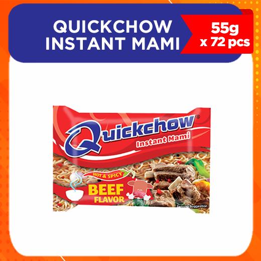 Quickchow Instant Mami Beef Hot & Spicy by 72s | Shopee Philippines