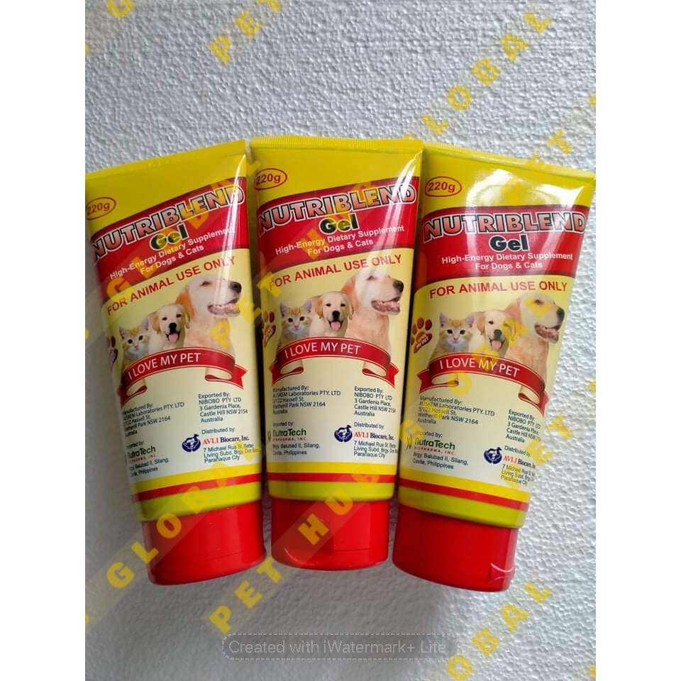NUTRIBLEND GEL HIGH ENERGY SUPPLEMENT FOR DOGS & CATS 220g Shopee