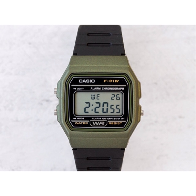 F91WM-3A, Green and Black Digital Watch