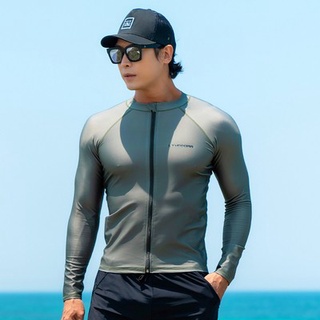 SAILBEE Men's UV Protect Surfing Rash Guard Long Sleeve Swimsuit