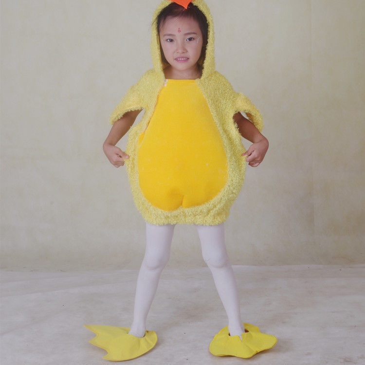 Children playing dress-up as Chicken Little