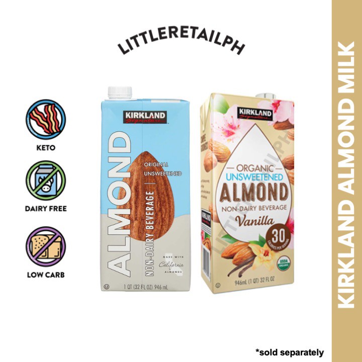 Kirkland Organic Unsweetened Almond Milk Keto/Low Carb Shopee Philippines