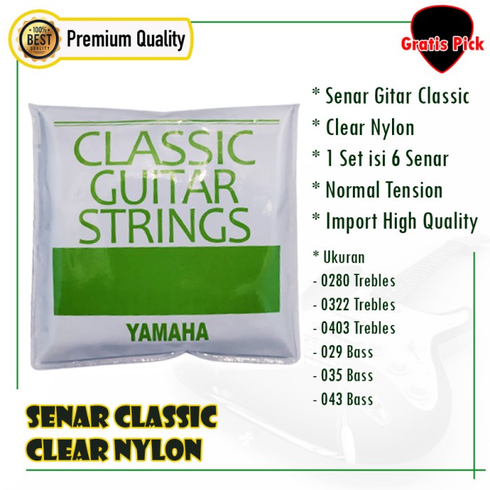 Yamaha Nylon Classic Acoustic Guitar Strings Shopee Philippines