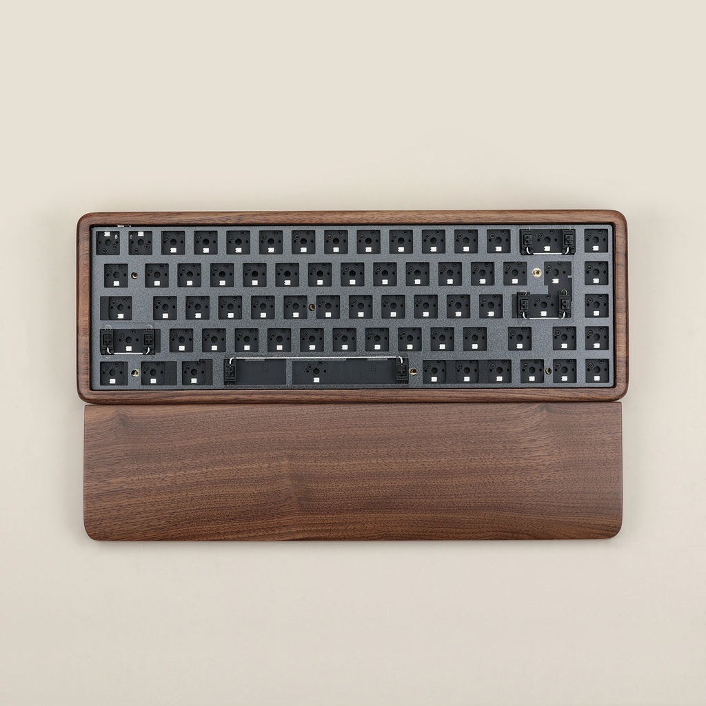 KBDfans 65 Wooden Case HotSwap Mechanical Keyboard DIY KIT With Wrist