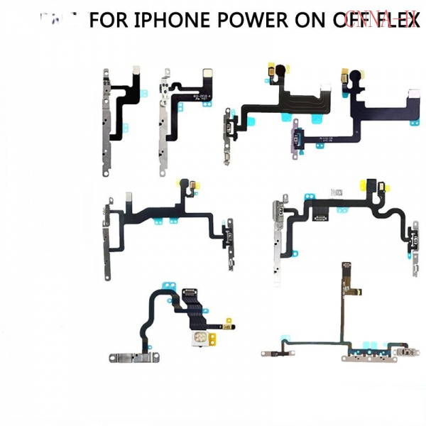 Câble Flexible Pour IPhone 5c - Nappe Volume/mute/power/flash Avec Cales Métalliques - Neuf