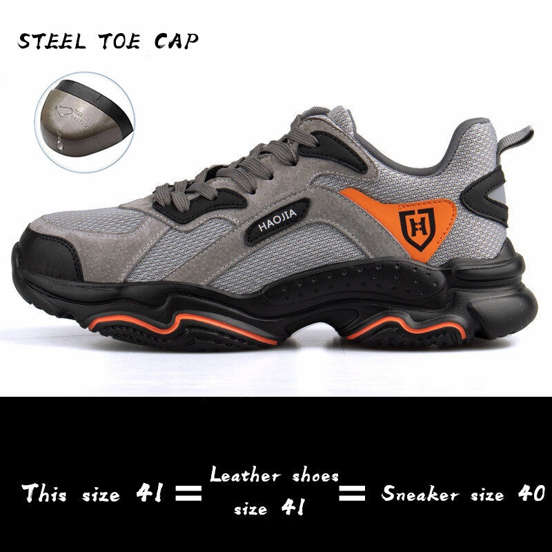Steel toe shoes, breathable safety shoes, men's shoes, antismash and