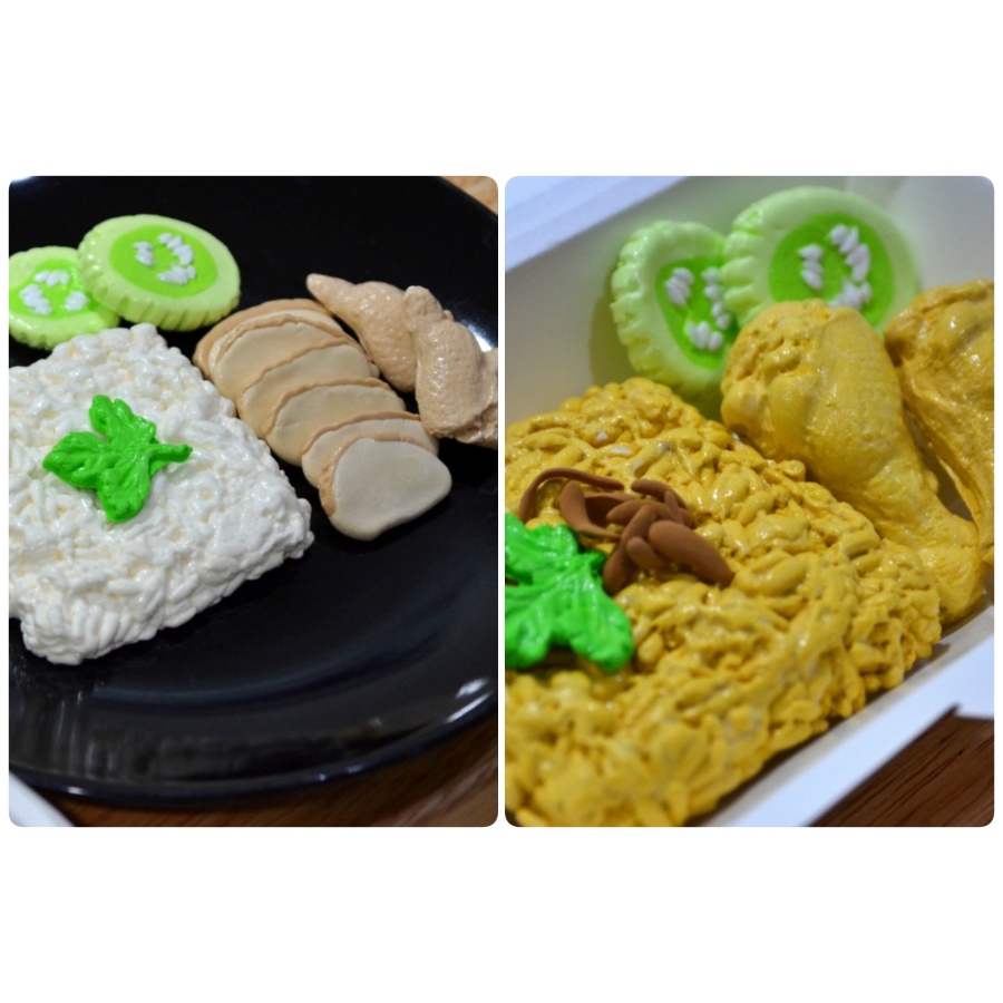Chicken Rice & Chicken Biryani with green chutney toy set) | Shopee ...