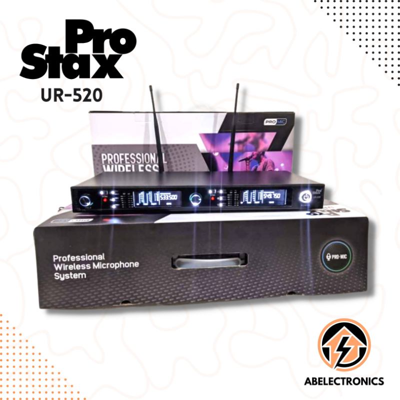 ProStax UR-520 UHF Dual Wireless Microphone AA Battery | Battery ...