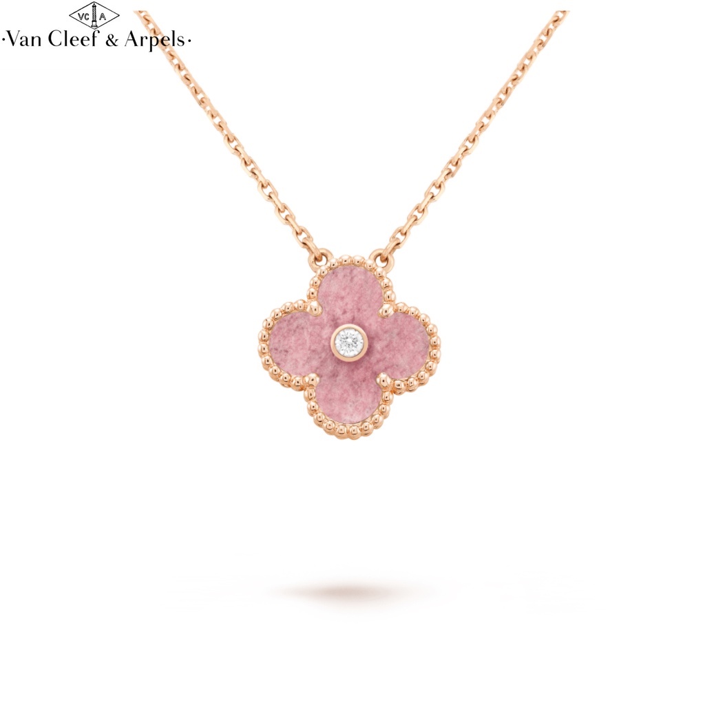 Van Cleef And Arpels Classic Vintage Alhambra 925 Silver Rose Gold Inlaid