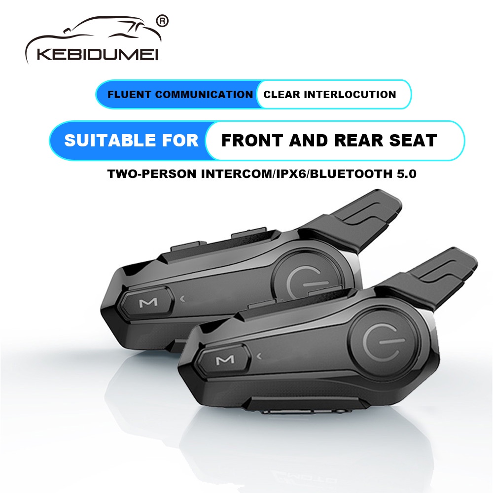 Bluetooth Intercom Motorcycle Helmet Bluetooth Headset For 2 Rider