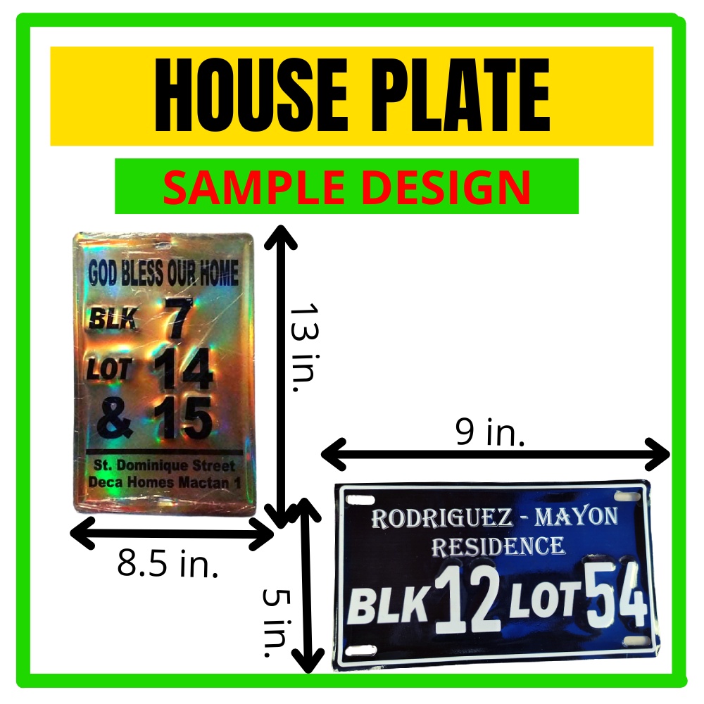 House Address Plate Customized House Plate Acrylic Fiber Metal Embossed ...