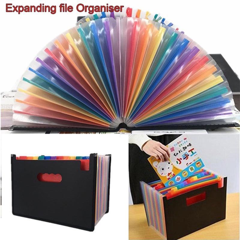 Rainbow A4 Document Folder Expandable File Organizer Self Standing ...