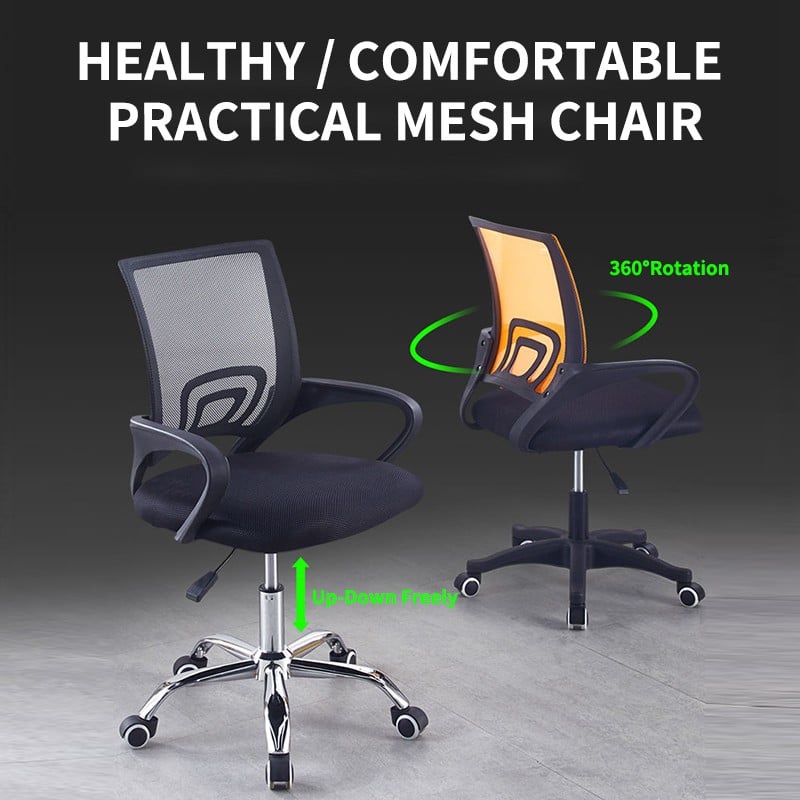 Office Swivel Chair Adjustable 360 Rotate Mesh Comfortable and ...