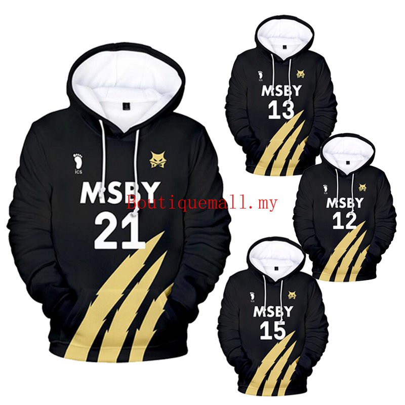 Haikyuu Hoodie Sweatshirt Cosplay Hoody Hinata Shouyou MSBY Schweiden  Adlers Hooded Jacket Coats Streetwear - Price history & Review, AliExpress  Seller - UParty Store