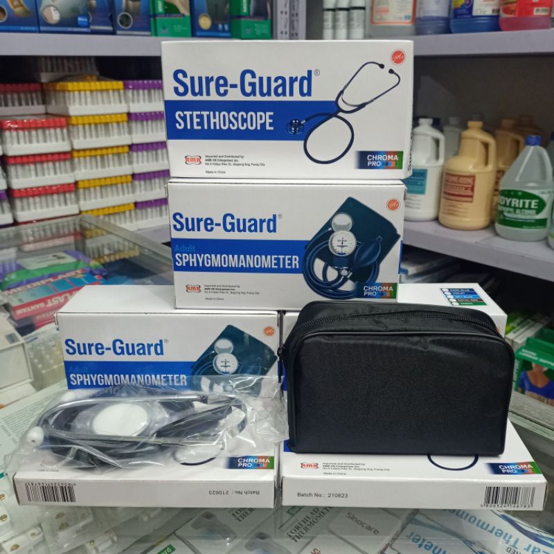 Aneroid Sphygmomanometer with Stethoscope, Manual BP - SUREGUARD ...