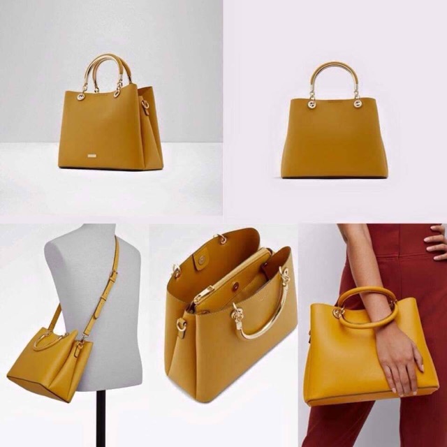 Aldo US Cherrawia Mustard or Dark Yellow Handbag or Sling Shopee