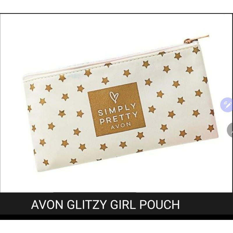 AVON Pouch ( Glitzy pouch, ATC Dual Compartment Cosmetic Pouch ...