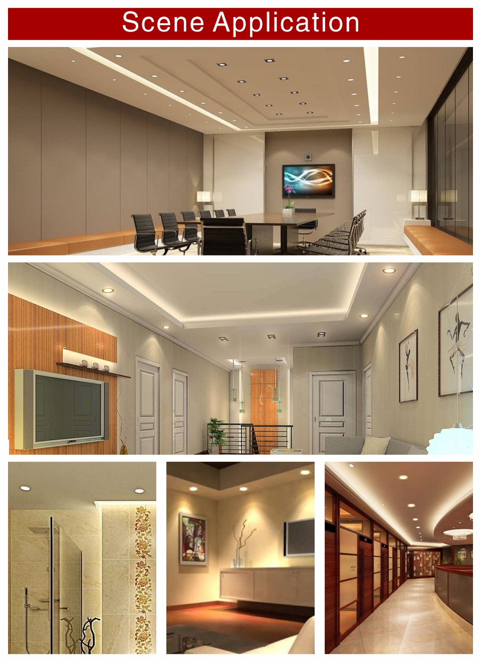 Got Liang 3 Colors Changeable LED Downlight 6W LED Lamp 220V 230V 240V ...