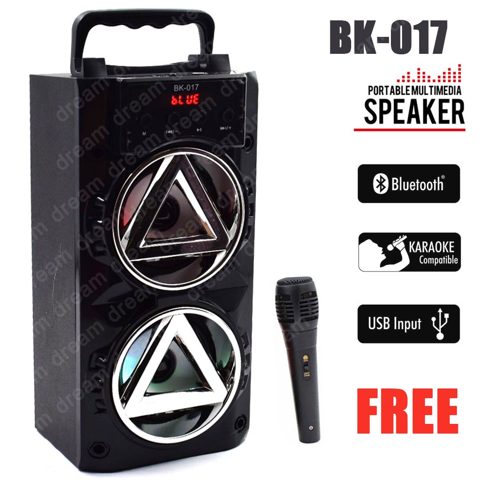 Karaoke Portable Wireless bluetooth speaker with free microphone BK-107 ...