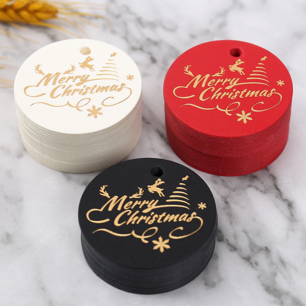 New Style Gilding Christmas Tag [50PCS] Gift Listing Decoration Card ...