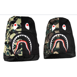 2022 New Shark Schoolbag Bape Graffiti Student Shoulder Bag